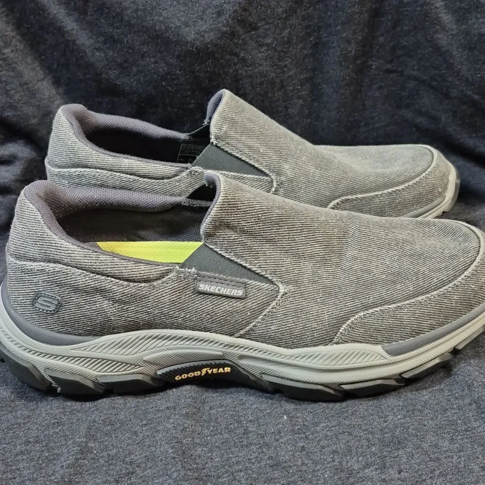Skechers Men's 11 Charcoal Goodyear Relaxed Fit Pull Ons